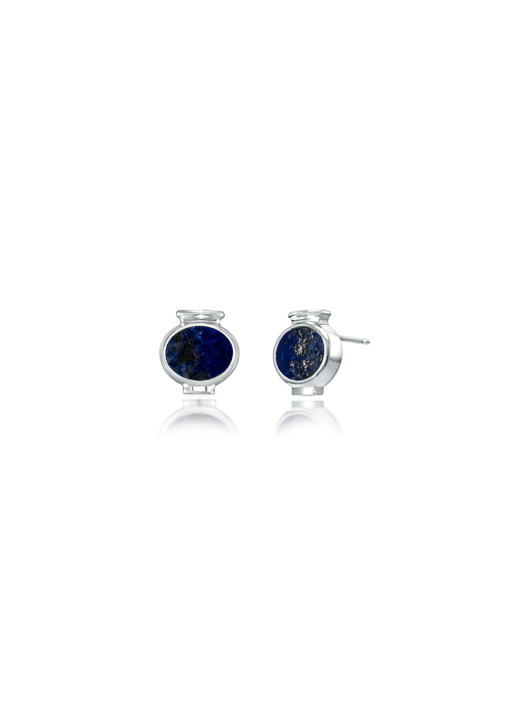 ARI Flat Earrings S _ Lapis Lazuli